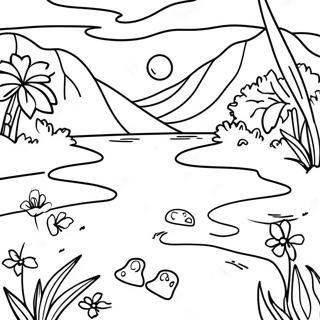 Realistic Nature Scene Coloring Page 55201-45928