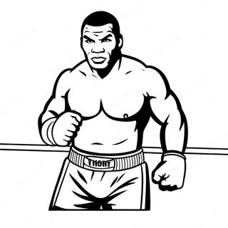 Mike Tyson In The Ring Coloring Page 55232-45961