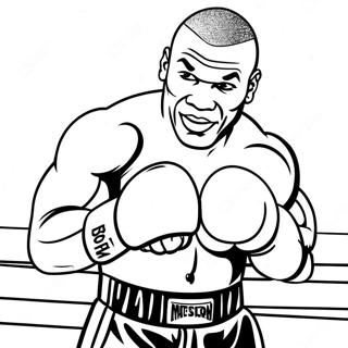 Mike Tyson In The Ring Coloring Page 55232-45962