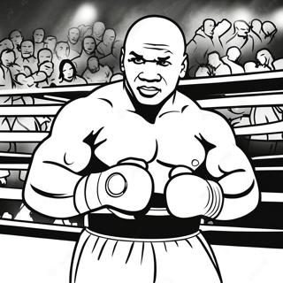 Mike Tyson In The Ring Coloring Page 55232-45963