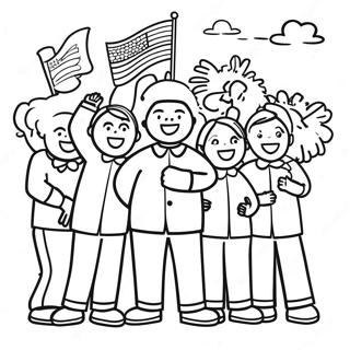 Diverse Citizenship Celebration Coloring Page 55252-45980