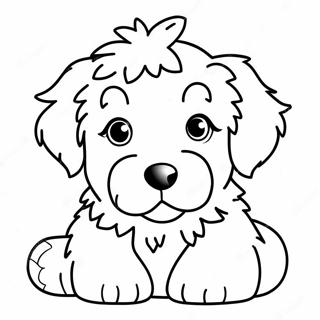 Cute Aussiedoodle Puppy Coloring Page 55262-45981