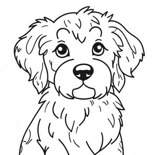 Cute Aussiedoodle Puppy Coloring Page 55262-45982