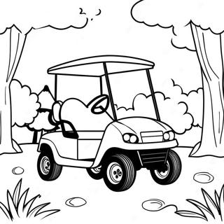 Golf Cart Coloring Pages