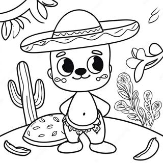 Colorful Mexican Fiesta Coloring Page 552-443