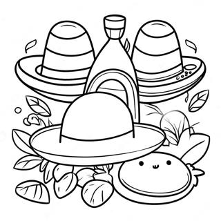 Colorful Mexican Fiesta Coloring Page 552-444