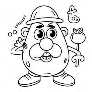 Mr Potato Head With Funny Accessories Coloring Page 55302-46010