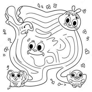 Fun Animal Maze Coloring Page 55312-46021