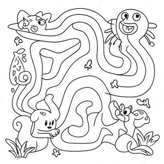 Fun Animal Maze Coloring Page 55312-46023