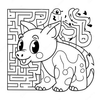 Fun Animal Maze Coloring Page 55312-46024