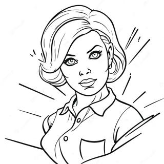 Billie Bust Up In Action Coloring Page 55362-46060