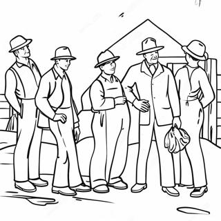 Great Depression Historical Scene Coloring Page 55371-46056