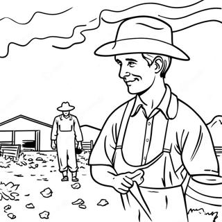 Dust Bowl Farmers Coloring Page 55372-46062