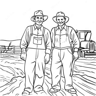 Dust Bowl Farmers Coloring Page 55372-46063