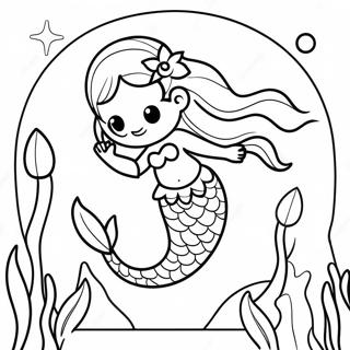 Mermaid Fantasy Scene Coloring Page 55381-46066