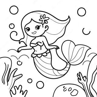 Mermaid Fantasy Scene Coloring Page 55381-46067