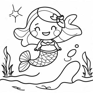 Mermaid Fantasy Scene Coloring Page 55381-46068