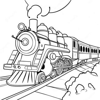 Magical Polar Express Train Coloring Page 55392-46089