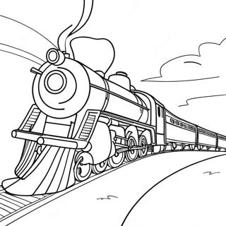 Magical Polar Express Train Coloring Page 55392-46092