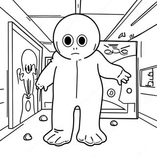 Scp 173 Coloring Page 55401-46076