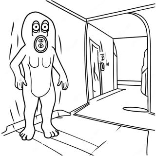 Scp 173 In A Creepy Setting Coloring Page 55402-46080