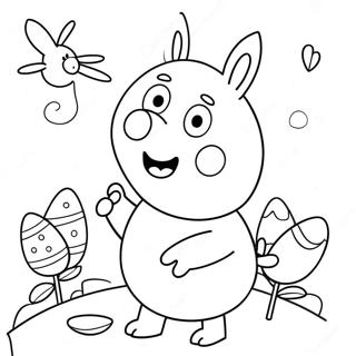 Peppa Pig Easter Bunny Coloring Page 55411-46088