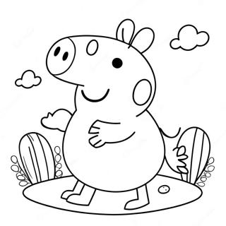 Peppa Pig With Colorful Eggs Coloring Page 55412-46094