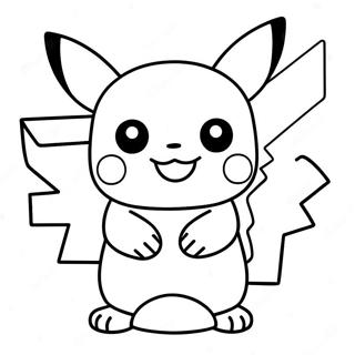 Pikachu In Lego Style Coloring Page 55422-46099