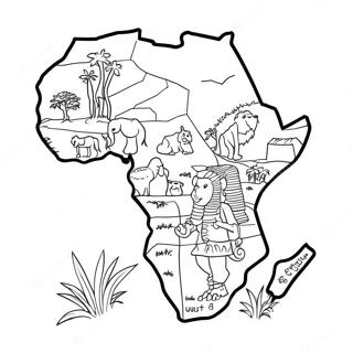 Africa Coloring Page 5543-4427