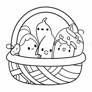 Colorful Peeps In A Basket Coloring Page 55452-46130