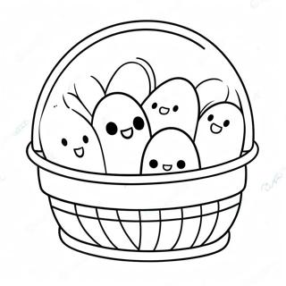 Colorful Peeps In A Basket Coloring Page 55452-46132