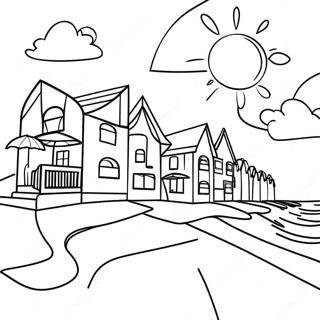 Colorful New Jersey Shore Coloring Page 55462-46140