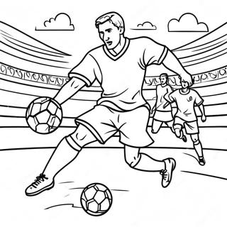 Exciting Soccer Match Coloring Page 55482-46150