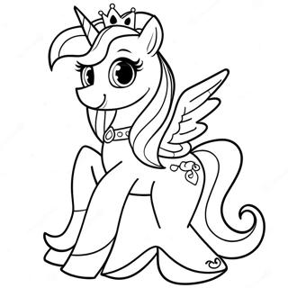 Princess Cadence In A Sparkling Dress Coloring Page 55492-46155