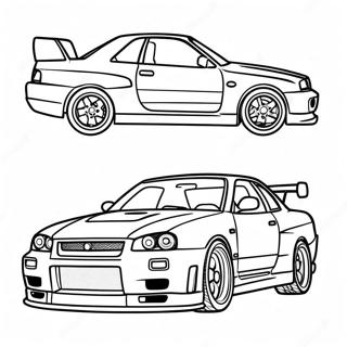 Nissan Skyline Gtr R34 Coloring Pages