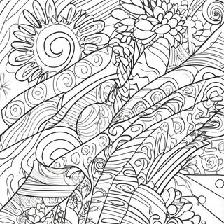 Colorful Glitch Patterns Coloring Page 55512-46173