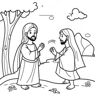 Jesus Resisting Temptation Coloring Page 55532-46188