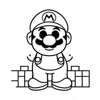 8 Bit Mario Coloring Pages