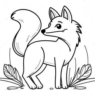 Beautiful Fox For Adults Coloring Pages