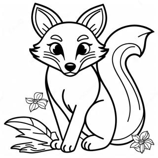 Beautiful Fox Coloring Page 55541-46194