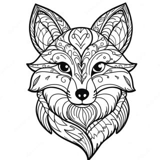 Beautiful Fox Coloring Page 55541-46195