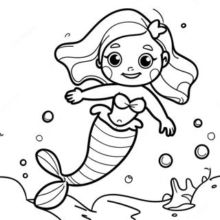 Ariel With Legs Swimming In The Ocean Coloring Page 55551-46206