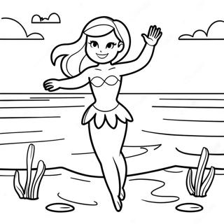 Ariel With Legs Coloring Pages