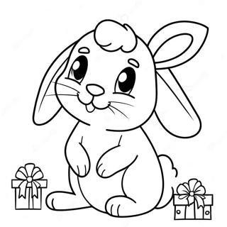 Christmas Bunny Coloring Page 55561-46210