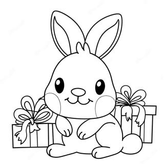 Christmas Bunny Coloring Page 55561-46212