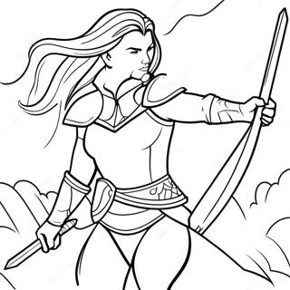 Aelin Galathynius In Battle Coloring Page 55582-46242