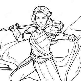 Aelin Galathynius In Battle Coloring Page 55582-46244