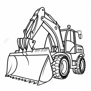 Backhoe Construction Vehicle Coloring Page 55591-46240