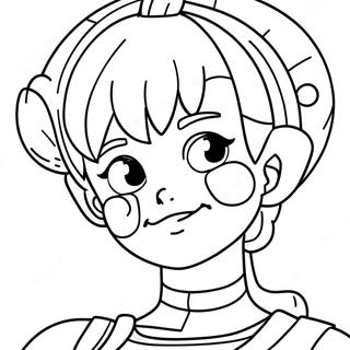 Bulma In Her Iconic Outfit Coloring Page 55602-46253