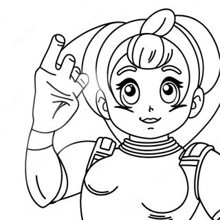 Bulma In Her Iconic Outfit Coloring Page 55602-46254